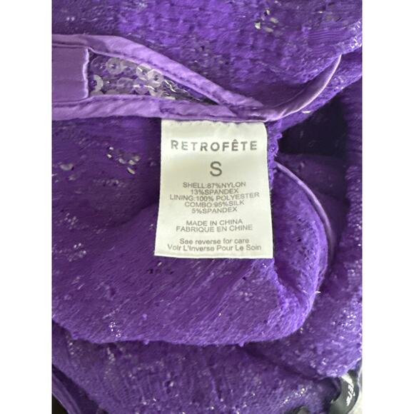 Retrofete Lucia Sequin Lace Dress Size Small - Picture 7 of 7